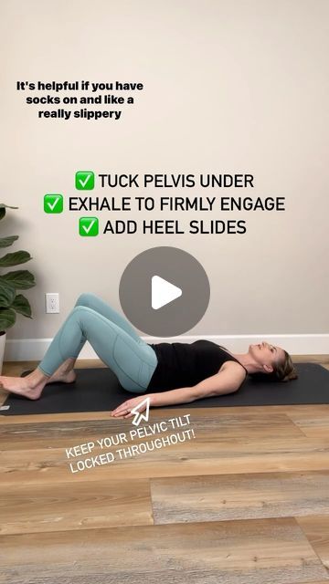 Healthy Spine, Deep Core, Pelvic Tilt, Body Exercises, Core Exercises, Postnatal Workout, Core Muscles, Lower Body Workout, Core Workout