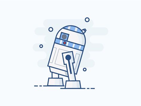 R2D2 Vector R2d2 Drawing Easy, R2d2 Tattoo Simple, R2d2 Illustration, Cute Star Wars Drawings, Bremen Aesthetic, R2d2 Drawing, R2d2 Art, R2d2 Tattoo, Star Wars Art Drawings