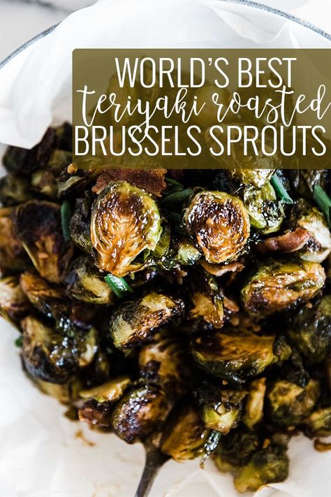 Freezing Brussel Sprouts, Roasted Brussels Sprouts Recipe, Baked Brussel Sprouts, Bacon Brussels Sprouts, Brussels Sprouts With Bacon, Brussel Sprout Recipes Roasted, Roasted Sprouts, Teriyaki Glaze, Sprouts Recipe