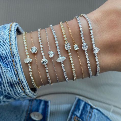 Cleo Jewellery (@cleojewellery1) • Instagram photos and videos Diamond Tennis Bracelet Stack, Tennis Bracelet Stack, Diamond Chain Bracelet, Trillion Diamonds, Daily Rituals, Versatile Jewelry, Diamond Tennis Bracelet, Jewelry Essentials, Fancy Diamonds