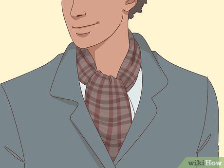 5 Ways to Wear a Scarf for Men - wikiHow Red Scarf Outfit, Way To Wear A Scarf, Scarf Outfit Men, Men Scarves, Mens Scarf Fashion, Soccer Scarf, Wear A Scarf, Scarf For Men, Puffer Jacket Men