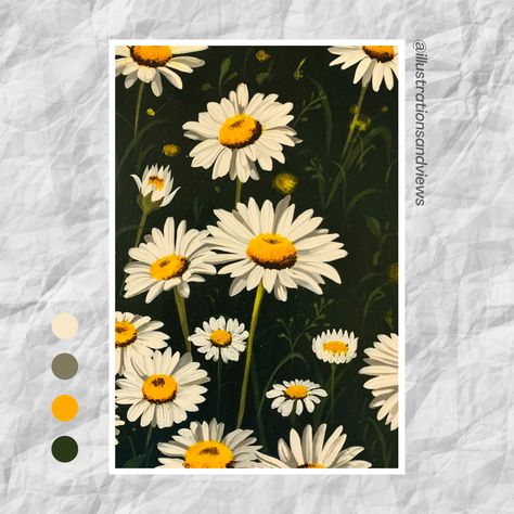 Daisy florals flowers floral art painting acrylic artwork spring white aesthetic fields daisies flower Art Painting Ideas, Easy Acrylic Painting Ideas, Fall Canvas Painting, Easy Acrylic Painting, Acrylic Painting Ideas, Abstract Art Diy, Daisy Painting, Canvas Painting Ideas, Gouache Art