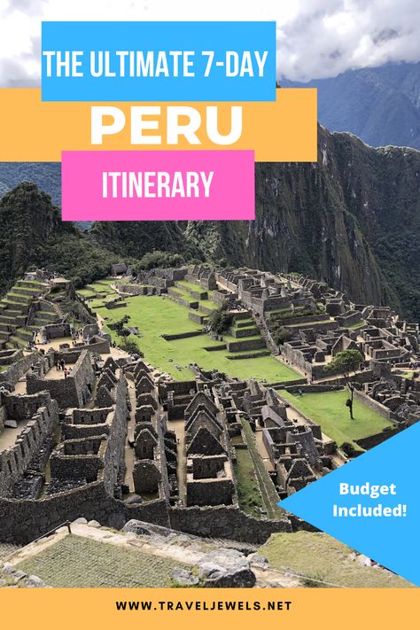 One Week In Peru, Backpacking Europe Packing, Peru Itinerary, Cusco Travel, Peru Vacation, Europe Packing, Peru Travel Guide, Travel Packing Tips, South America Destinations