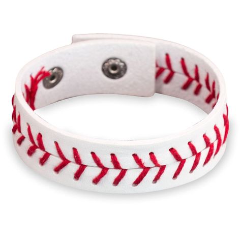 PRICES MAY VARY. AUTHENTIC BASEBALL LEATHER! This super cool baseball bracelet is made from genuine authentic baseball leather, perfect for passionate and dedicated baseball players! The red baseball stitching brings the whole piece together, making this the ultimate accessory for the avid baseball player in your life! REP YOUR SPORT IN STYLE! If you love baseball, you're going to LOVE this stylish baseball bracelet! The rugged baseball leather makes this durable bracelet perfect for everyday us Baseball Mom Bracelet, Basketball Jewelry, Baseball Jewelry, Baseball Bracelet, Gifts For Baseball Players, Soft Ball, Baseball Stitch, Popular Bracelets, Giveaway Gifts