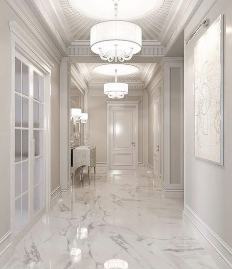 Пол на 1 этаже Marble Flooring Design, Hallway Designs, Marble Flooring, 아파트 인테리어, Hall Decor, Marble Floor, Entry Door, Home Room Design, Floor Design