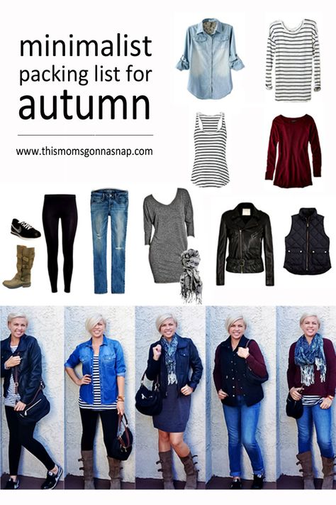 mom style // minimalist packing list // autumn trip // http://www.thismomsgonnasnap.com/mom-style-minimalist-packing-list-for-autumn/ Packing For Fall Weekend Trip, Minimal Travel Wardrobe, Fashion Capsule Wardrobe, Travel Capsule Wardrobe, Wardrobe Planning, Cruise Outfits, Capsule Outfits, Fashion Capsule, Travel Wardrobe