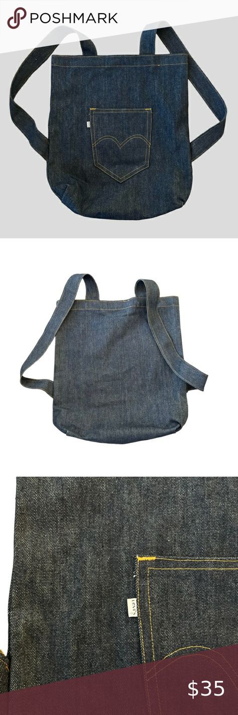 VINTAGE LEVI’S Denim Blue Jean Backpack Bag or Purse Jean Backpack, Denim Backpack, 80s Denim, Backpack Style, Hippie Festival, Western Cowgirl, Backpack Bag, Blue Jean, Vintage Levis