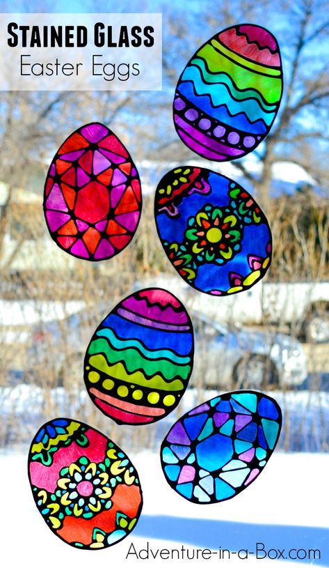 Make stained glass Easter egg suncatchers with kids! This craft comes with four free printable Easter egg designs and makes for a quick and easy way to decorate windows for Easter. Glass Easter Eggs, Stained Glass Easter, Easter Eggs Kids, Easter Crafts For Toddlers, Easter Egg Art, Fun Easter Crafts, Easter Printables Free, Easy Easter Crafts, Easter Egg Crafts