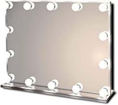 Hollywood Lighted Vanity Makeup Mirror with Bright LED Lights, Light-up Frameless Dressing Table Cosmetic Mirror with 14 Dimmable Bulbs, Multiple Color Modes, Table-Top or Wall Mount, Large >>> Click image for more details. (This is an affiliate link) Hollywood Mirror With Lights, Vanity Makeup Mirror, Hollywood Vanity Mirror, Lighted Vanity, Hollywood Lights, Makeup Dressing Table, Hollywood Mirror, Vanity Makeup, Lighted Vanity Mirror