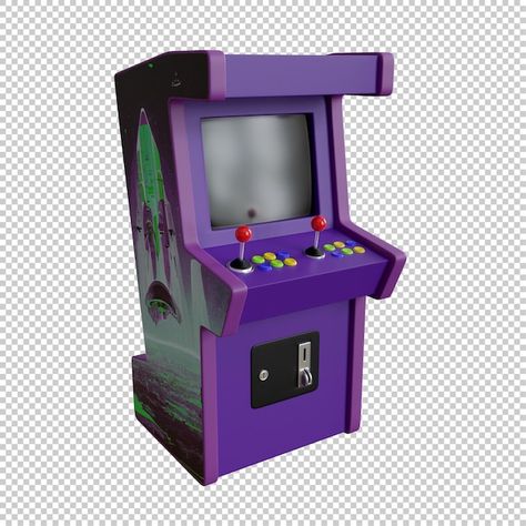 PSD retro arcade game machine in perspec... | Premium Psd #Freepik #psd #arcade-game #arcade #arcade-machine #game-machine Arcade Drawing, Drawing Perspective, Game Arcade, Perspective View, Retro Arcade Games, Arcade Game Machines, Game Machine, Retro Arcade, Arcade Machine