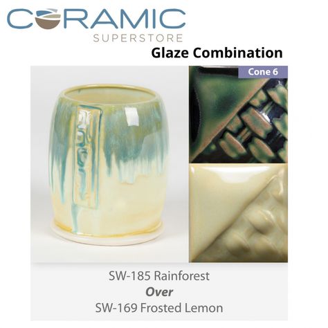 Frosted Lemon Glaze Combinations, Frosted Lemon Mayco Glaze, Frosted Melon Glaze Combinations, Rainforest Glaze, Vert Lustre Glaze Combinations, Celadon Snow Glaze Combinations, Mayco Glaze, Stoneware Glazes, Ceramics Glaze