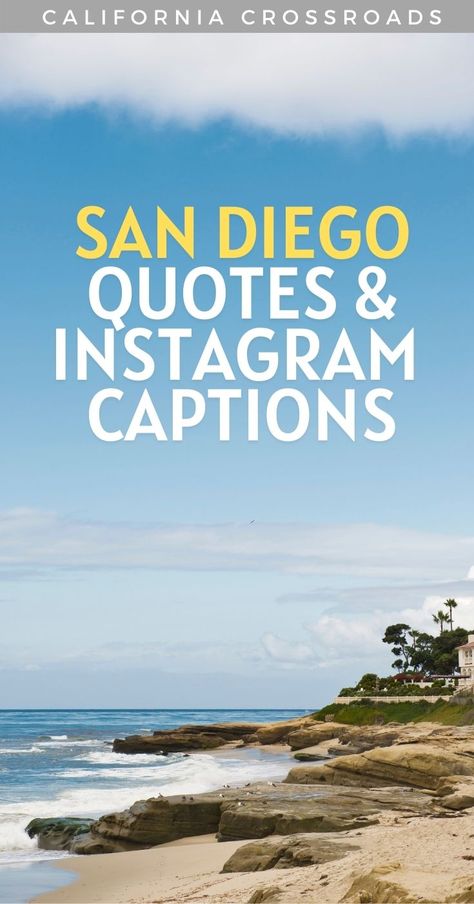 Stay classy, San Diego! Here are 50 funny and inspiring quotes about San Diego California to use for your San Diego Instagram captions of Balboa Park, Old Town, the Beach, sunny days, California life, etc. California quotes | California captions | California Instagram | San Diego Instagram captions | San Diego captions for Instagram | San Diego quotes and captions | San Diego Instagram spots | quotes about San Diego | San Diego jokes San Diego Captions Instagram, California Quotes Instagram, San Diego Tacos, California Quotes, America Quotes, Island Quotes, Park Quotes, San Diego Bay, Coronado Island