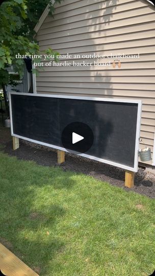 Outdoor Chalkboard For Kids, Outdoor Play Diy, Outdoor Chalkboard, Kids Chalkboard, Play Ground, Backer Board, Chalkboard Art, Charli Xcx, Outdoor Play