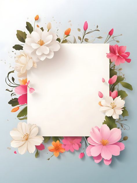 floral background with white blank invitation card mothers day wedding#pikbest#Backgrounds Happy Mothers Day Background, Blank Invitation Card, Mothers Day Frame, Clipart Frames, Letter Pad, Free Digital Scrapbooking Kits, Frame Flowers, Mother's Day Background, Blank Invitation