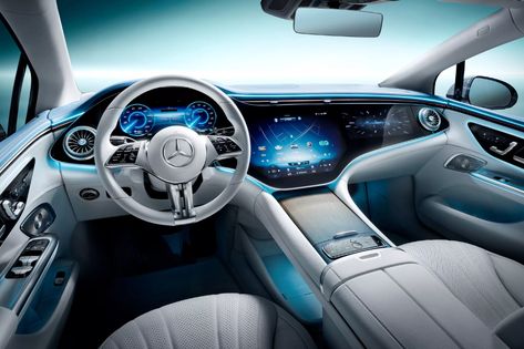 2023 Mercedes-Benz EQE electric sedan is packed with high-end tech - Roadshow Gls Mercedes, Benz Eqs, Mercedes Benz Interior, Mercedes Interior, Mercedes Suv, مرسيدس بنز, Mercedes Benz E350, Luxury Car Interior, Mercedes Maybach