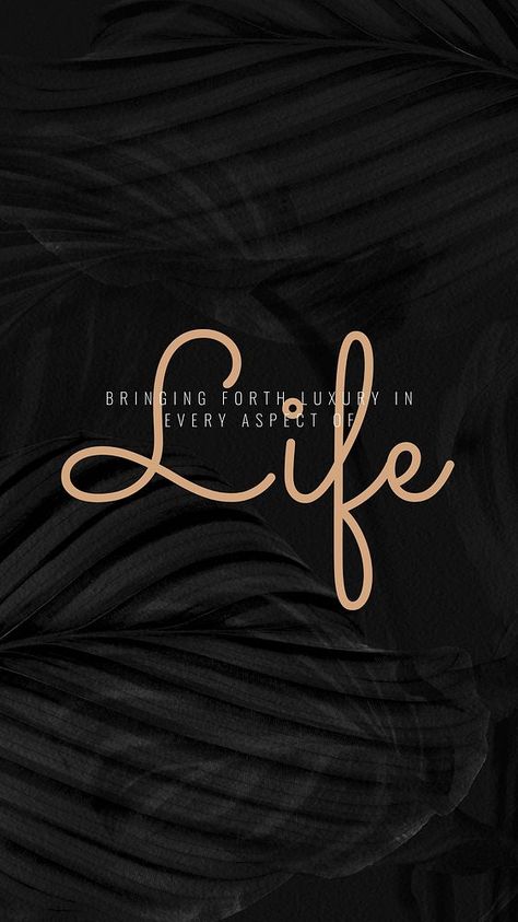 Lifestyle quote Instagram story template | free image by rawpixel.com / Sasi Luxury Wallpaper Aesthetic, Aesthetic Gold Wallpaper, Background Black And Gold, Wallpaper Background Black, Grudge Quotes, Quote Instagram Story, Dark Lifestyle, Luxury Quote, Lifestyle Quotes Inspiration