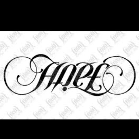 Hope Faith tattoo! Need this' Double Meaning Tattoos, Faith Hope Tattoo, Ambigram Tattoo, Meaning Tattoos, Hope Tattoo, Taboo Tattoo, Faith Tattoo, Double Meaning, 1 Tattoo