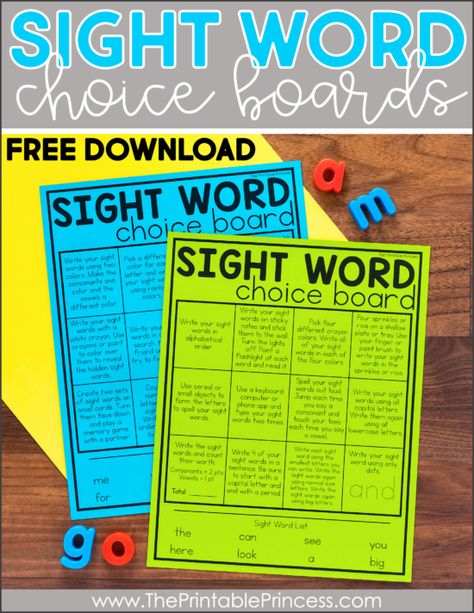 Sight Words Kindergarten Printables, High Frequency Words Activities, Sounds Activities, Sight Word Bingo, Sight Word Centers, Printable Princess, Word Bingo, Bake Pumpkin, Morning Tubs