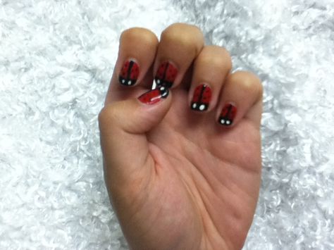 Ladybug nails! :) #nailart #ladybugs #summer Ladybird Nails, Ladybug Nail Art, Ladybug Nails, Nail Inspo, Nails Inspiration, Nail Art, Nails