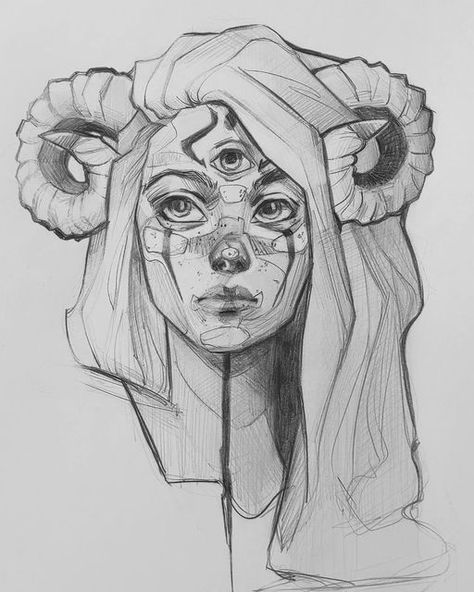 Léa Wai on Instagram: "From start to finish. Swipe for the full process 👉🏼👉🏼 😈 Here is a little step by step of this demon girl : 1️⃣ Step 1 : blocking the main features 2️⃣ Step 2 : drawing the outline of the face hair and horns 3️⃣ Step 3 : partially erasing to do the linework. Make sure to vary your lines to add depth to your drawing. 4️⃣ Step 4 : blocking the shadow areas of the face 5️⃣ Step 5 : getting darker with the hatching to add some 3D dimension to the drawing 6️⃣ Step Portrait Procreate, Doodle Challenge, Shadow Drawing, Fantasy Drawings, Face Sketch, Demon Girl, Portrait Artist, Art Challenge, Art Reference Photos