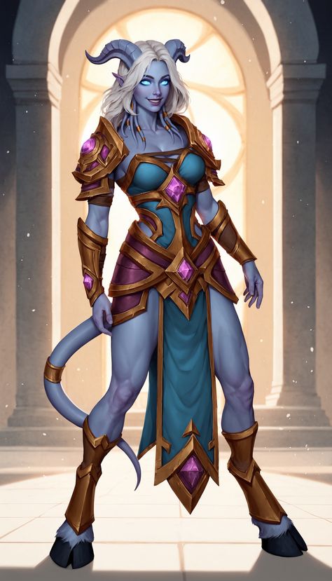 Draenei  #fantasy #warcraft #wow #worldofwarcraft #draenei Wow Draenei Female, Fantasy Drawing Ideas, Lightforged Draenei, Character Inspiration Woman, Draenei Female, Wow Draenei, Skyrim Elder Scrolls, World Of Warcraft Characters, Warcraft Characters