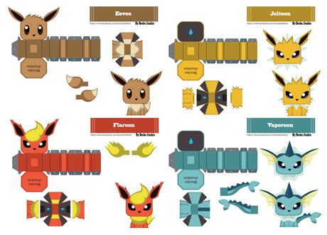 Paperized Crafts Paper Crafts Pokemon, Pokemon Papercraft, Paperized Crafts, Papercraft Pokemon, 3d Pokemon, Pokemon Eevee Evolutions, Pokemon Diy, Pokemon Craft, Pokemon Birthday Party