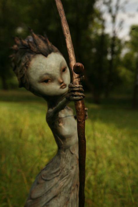 scott radke Scott Radke Art, Scott Radke, Paper Mache Art Sculpture, Magic Sculpt, Metaphysical Art, Assemblage Art Dolls, Witch Room, Art Figures, Paper Mache Art