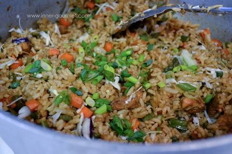 Guyanese-style Fried Rice - This is one of my favorite go-to dishes when cooking for a large crowd, especially family gatherings. Fried rice and chow... Guyanese Fried Rice Recipe, Guyana Recipes, Guyana Food, Guyanese Food, Rice With Egg, Macaroni Salads, Basmati Rice Recipes, Guyanese Recipes, Alpha Gal