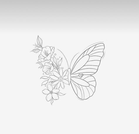 A Butterfly, Butterfly Tattoo, Tattoo Ideas, Tattoo Designs, Sunflower, Tattoos, Flowers, Floral, White