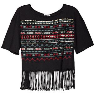 img-thing (300×300) Fringe Tee, Fringe Shirt, Girls Clothing, Teen Fashion, Black Tee, Nice Dresses, Shirt Designs, Fashion Clothing, Girl Outfits