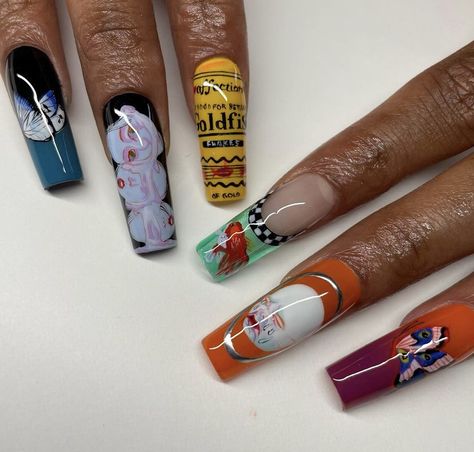 Dali Nails, Jewelry Nails, Food Nails, 2024 Nails, Drip Nails, Long Nail Designs, Pretty Nail Designs, Exotic Nails, Nail Ring