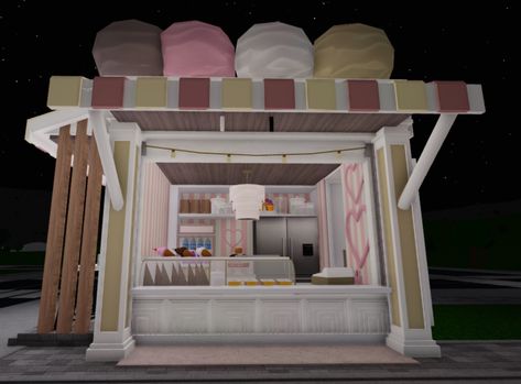 Bloxburg Ice Cream Shop, House Ideas Small, Blocksburg Room Ideas￼, House Decals, Floor Bloxburg, House Decorating Ideas Apartments, City Layout, Simple Bedroom Design, Small House Layout