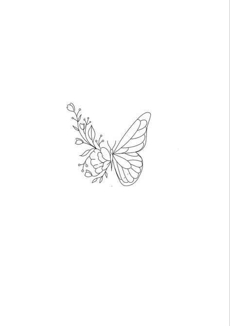 Tattoo Borboleta, Minimal Tattoo Designs, Simple Butterfly Tattoo, Minimal Tattoo Ideas, Butterfly Tattoo Stencil, Magic Runes, Ear Tattoo Ideas, Girls With Sleeve Tattoos, Flower Wrist Tattoos