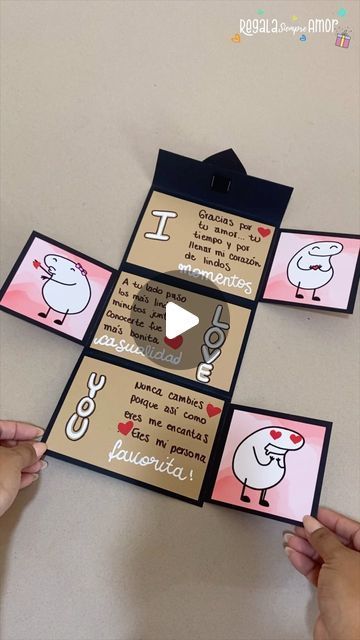 Soy Bequi Regalos y manualidades on Instagram: "Tarjeta scrapbook expandible, ya está listo el tutorial, lo encuentran en mi canal de YouTube REGALA SIEMPRE AMOR 🥰   #tarjetascrap #tarjetaexpandible" Postal Card Ideas, Card Postal, Lapbook Ideas, Tie Gifts, March 27, Arts And Crafts Projects, Diy Arts And Crafts, Mini Album, Diy Art