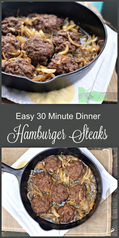 How to Make Easy Hamburger Steak Recipes Easy Hamburger Steak, Steak In The Oven, Hamburger Steak Recipes, Hamburger Steaks, Caramelized Onions Recipe, Easy Steak Recipes, Easy Hamburger, Grilled Steak Recipes, Hamburger Steak