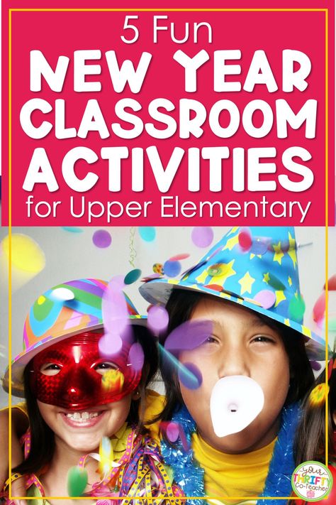 As we get ready to head back into the classroom, here are some fun New Year classroom activities you can do with your upper elementary students. 4th Grade New Years Activities, New Year Activities For 3rd Grade, 6th Grade New Years Activities, New Years 3rd Grade Activities, Back To School New Years Activities, New Years In The Classroom, New Years Activities For Upper Elementary, New Years Lesson Plans Elementary, Classroom Activities High School