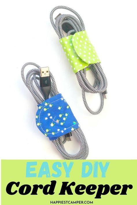 Tangled Headphones, Headphone Wrap, Earphone Organizer, Cord Keeper, How To Make Something, Scrap Fabric Projects, Cord Holder, Cord Wrap, Work Diy