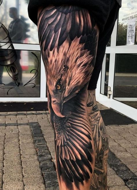 Eagle Tattoos Chris Tattoo, Tiger Tattoo Sleeve, Animal Sleeve Tattoo, Lion Tattoo Sleeves, Family Tattoo Designs, Tattoo Shading, Realistic Tattoo Sleeve, Full Sleeve Tattoo Design, Cool Chest Tattoos