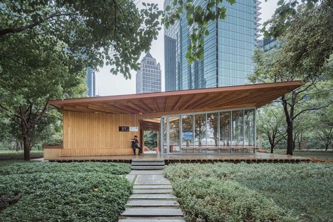 Wood Pavilion Architecture, Korean Pavilion, Architecture Pavilion, Wooden Pavilion, Outdoor Restaurant Design, Commercial And Office Architecture, Pavilion Architecture, Interior Architecture Drawing, Warehouse Design