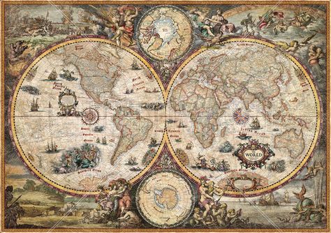 World Map Mural, Maps Aesthetic, Vintage World Map, Map Murals, Antique World Map, World Map Wallpaper, Map Wallpaper, Ancient Maps, Old World Maps