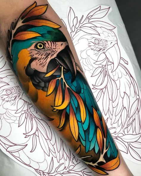 Neo Traditional Art, Americana Tattoo, Neo Tattoo, Totem Tattoo, Traditional Tattoo Flowers, Neotraditional Tattoo, Lion Head Tattoos, Traditional Tattoo Sleeve, Tattoo Portfolio