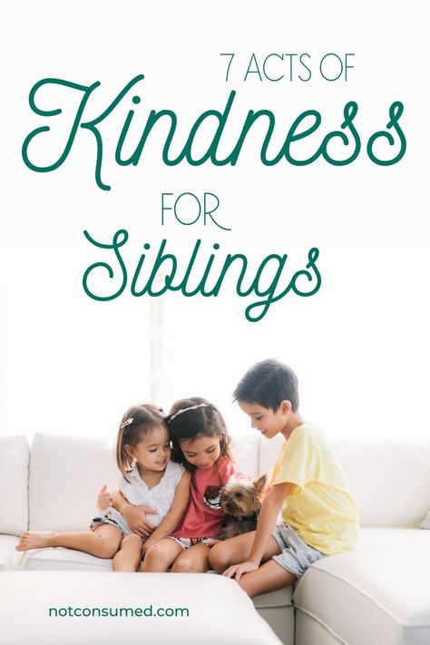 Learn how simple acts of kindness can help build sibling relationships and grow their love. These easy acts of kindness will give kids practical ways to express their love for brothers and sisters. Kids of all ages can use these! Simple Acts Of Kindness, Teaching Kindness, Kindness Activities, Sibling Relationships, Brother And Sister Love, Sister Act, Bonding Activities, Sibling Rivalry, Acts Of Kindness