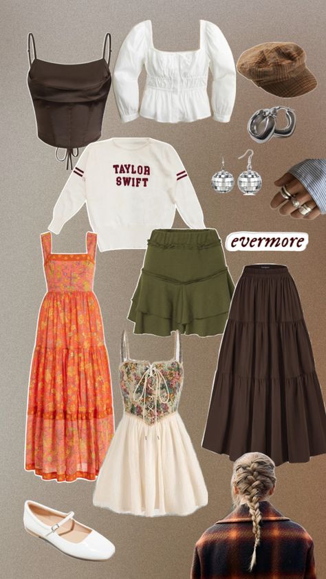 Evermore outfit inspiration outfit ideas Taylor swift inspired style fashion Outfit Ideas Taylor Swift, Evermore Outfits, Inspiration Outfit Ideas, Taylor Swift Inspired, Taylor Swift Tour Outfits, Swift Tour, Taylor Swift Outfits, Style Fashion, Taylor Swift