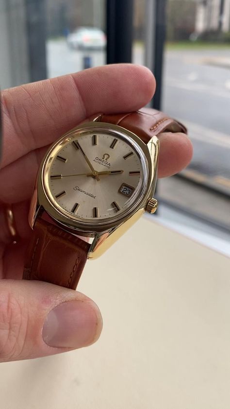 Vintage 1969 Omega Seamaster Automatic men’s Gold Watch Leather Strap, Vintage Men’s Watches, Omega Vintage Watch, Men’s Watch, Omega Watch Mens, Classic Watches For Men, Vintage Omega Watches, Omega Seamaster Vintage, Sport Watches For Men