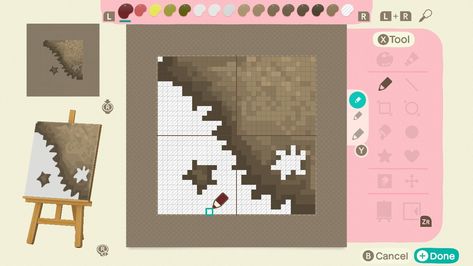 Acnh Path Design Tutorial, Animal Crossing Snow Path Design, Acnh Path Design Templates, Acnh Paths Designs Pixel, Acnh Paths Designs Tutorial, Acnh Path Grid, Acnh Paths Designs Grid, Pixel Art Acnh, Acnh Design Grid