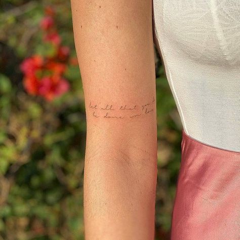 Quote Tattoos Placement, Handwriting Tattoos, Shoe Tattoos, Love Yourself Tattoo, Tattoo Spots, Small Quote Tattoos, Tattoo Quotes For Women, Writing Tattoos, Inspiration Tattoos