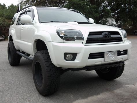 08 lifted 4Runner White Toyota 4runner Blacked Out, White 4runner Blacked Out, Toyota 4runner 4th Gen, 2006 4runner, 2008 4runner, Lifted 4runner, 4runner Build, Toyota Sequioa, 4th Gen 4runner