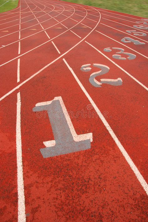 Numbered Athletic Tracks. Focus on being Number 1 - Numbered Lanes on Athletic T , #AFFILIATE, #Tracks, #Athletic, #Numbered, #Focus, #Track #ad Track N Field, Running Field, Design Flower, Track And Field, Number 1, Focus On, Vector Design, Royalty Free Stock Photos, Stock Images