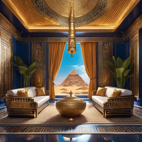 African Palace, Glamorous Interiors, Architecture Drawing Plan, Palace Interior, Ultra Luxury, Classic House Design, Woman Cave, African Decor, Egyptian Art