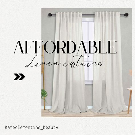 Get the Pottery Barn look for less! I got these natural semi-sheer curtain panels from Amazon for around $30 and they completely elevated my space. Pair these with a simple gold curtain rod for a simple and chic look! Bedroom Cream, Gold Curtain Rods, Pottery Barn Look, Curtains Boho, Cottage Dining Rooms, Sheer Linen Curtains, Gold Curtains, Linen Curtain, Sheer Curtain Panels